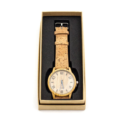 Recicled corck and wood women watch