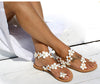 Bohemian flower power recycled wood sandals