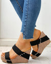 RETRO-CHIC black wedges