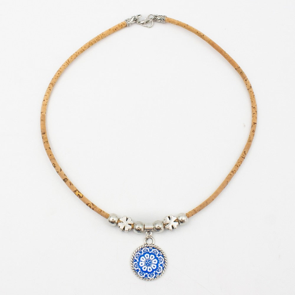 Recicled corck jewlery set
