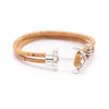 ANCHOR  unisex round  cork  Nautical bracelet