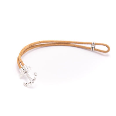 ANCHOR  unisex round  cork  Nautical bracelet