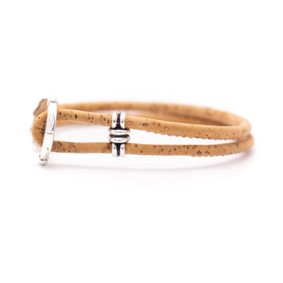 ANCHOR  unisex round  cork  Nautical bracelet