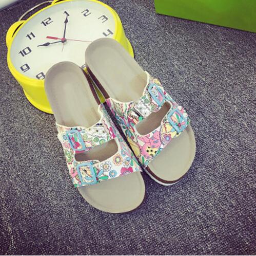 Cork  Belt Double Strap Babouche Slides