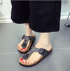Cork Mono Belt Strap Glitter Black Babouche