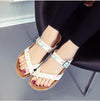 Cork  Belt Crossed Strap Babouche Slides