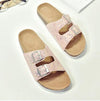 Cork  Belt Strap Babouche Slides