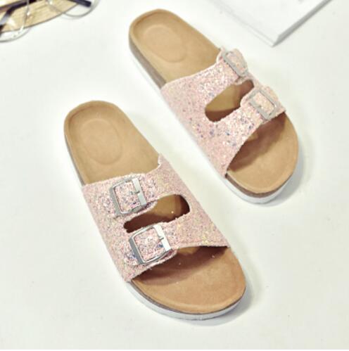 Cork  Belt Strap Babouche Slides