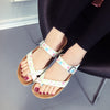Cork  Belt Crossed Strap Babouche Slides