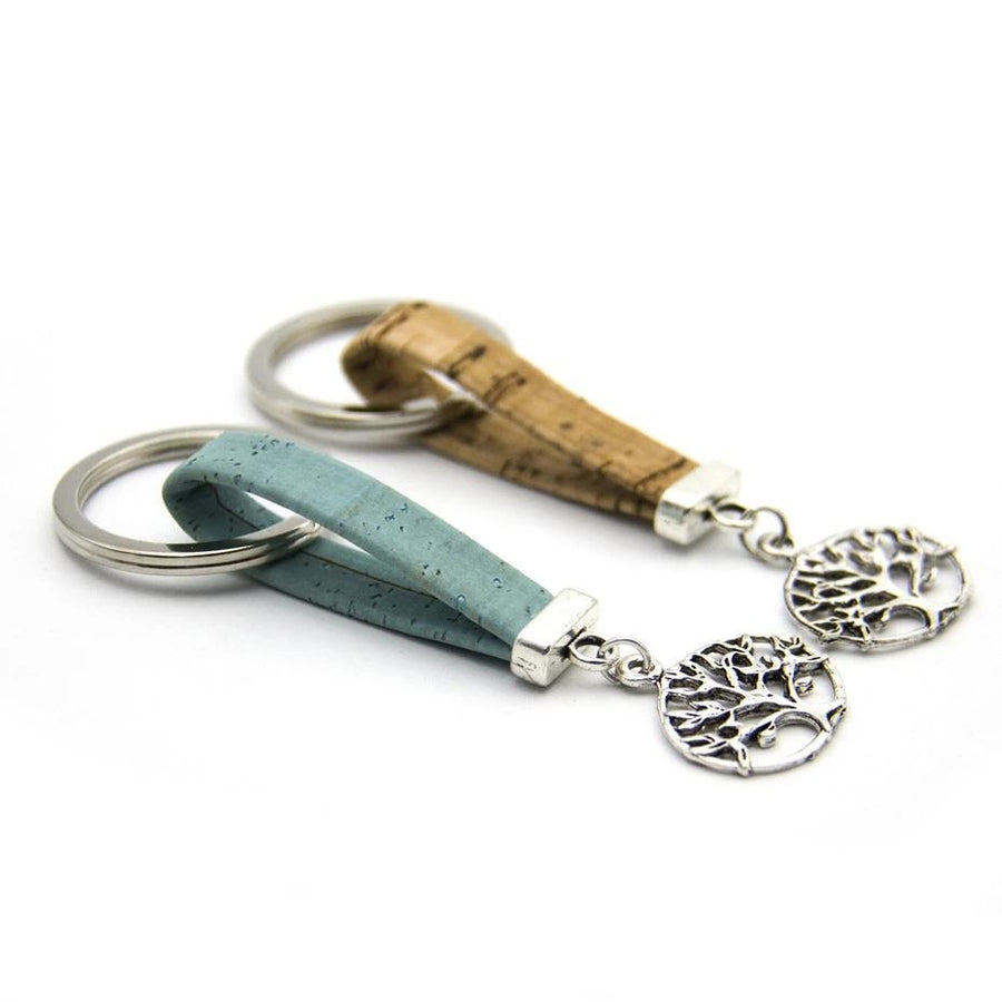 TREE OF LIFE Natural Cork keychian