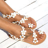 Bohemian flower power recycled wood sandals