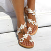 Bohemian flower power recycled wood sandals