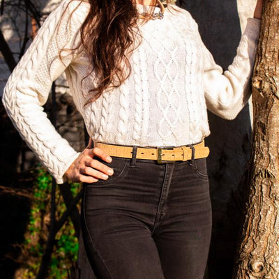 Natural cork belt