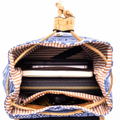 OCEAN - Cork Textile vegan mini backpack
