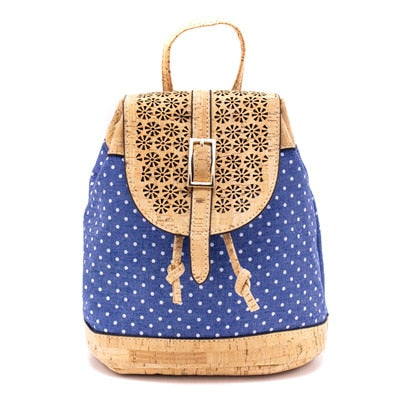 OCEAN - Cork Textile vegan mini backpack