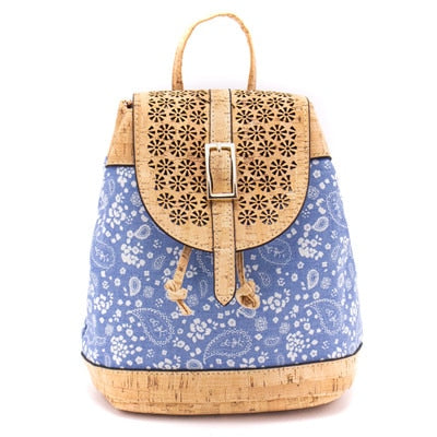 OCEAN - Cork Textile vegan mini backpack
