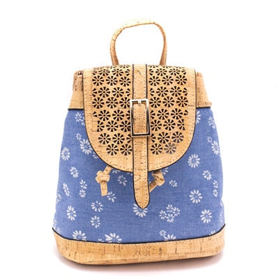 OCEAN - Cork Textile vegan mini backpack