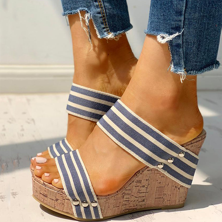 RETRO-CHIC Stripes wedges